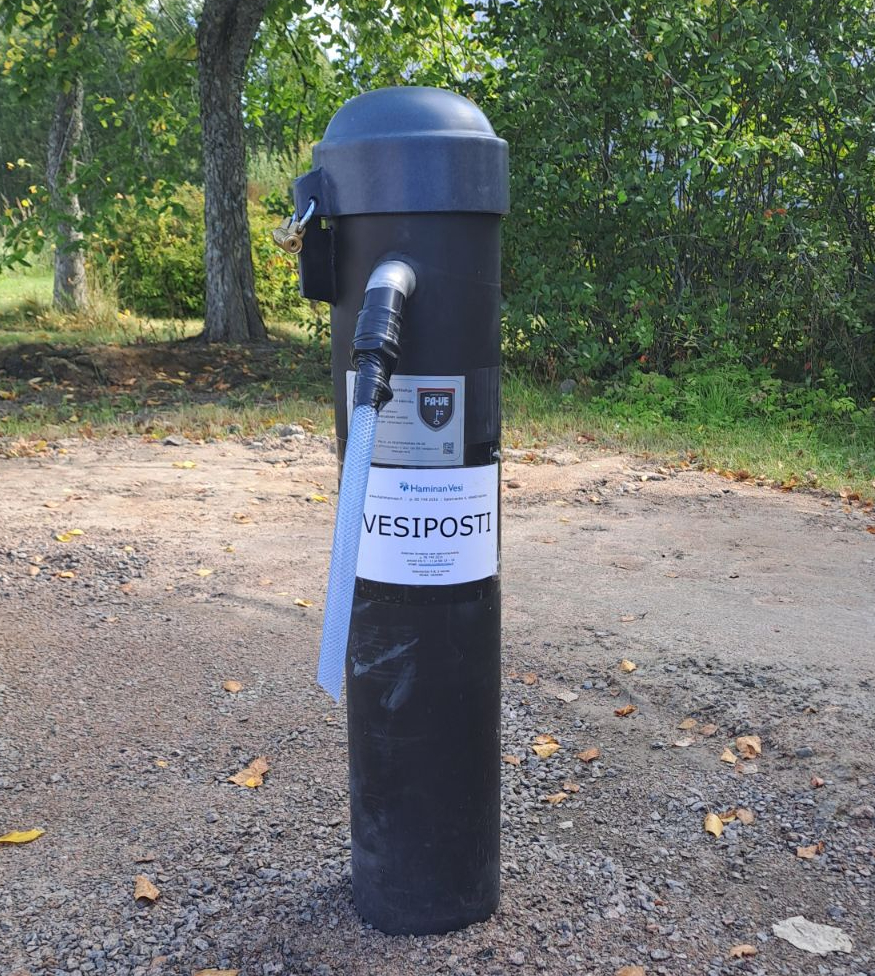 Locked public water hydrant. 